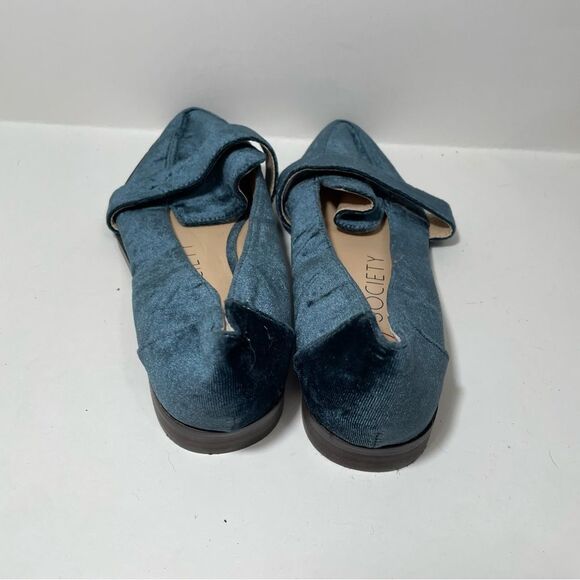 NWOT Sole Society Blue Velvet Pointed Toe Loafers - Picture 4 of 8